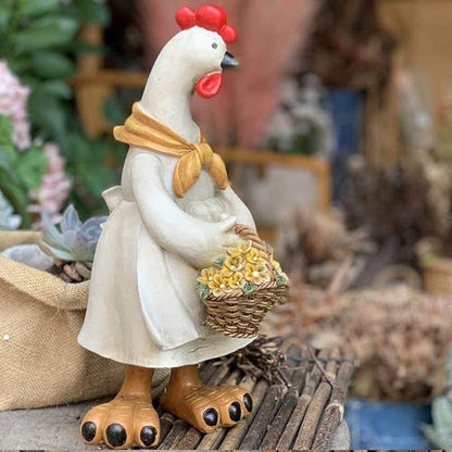 Garden Ornaments Outdoor Resin Garden Ornament Hand-Painted Creative Animal Zodiac Ornaments Sculpture Outdoor Garden Housewarming Gift Garden Ornaments