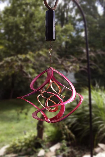 Red Carpet Studios The Original Cosmix Deluxe Helix Wind Spinner, Medium 14-Inch, Double Purple & Copper