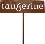 Classic Metal Garden Markers 19 Inches Tall (tangerine, Naturally Rusted)