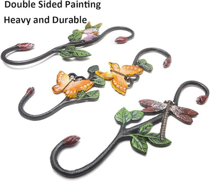 Cast Iron Plant Extension Hanger, Indoor/Outdoor S Hooks, Ceiling Extender for Hanging Plants, Flower Pots, Baskets, Macrame, Lantern, Birdfeeder