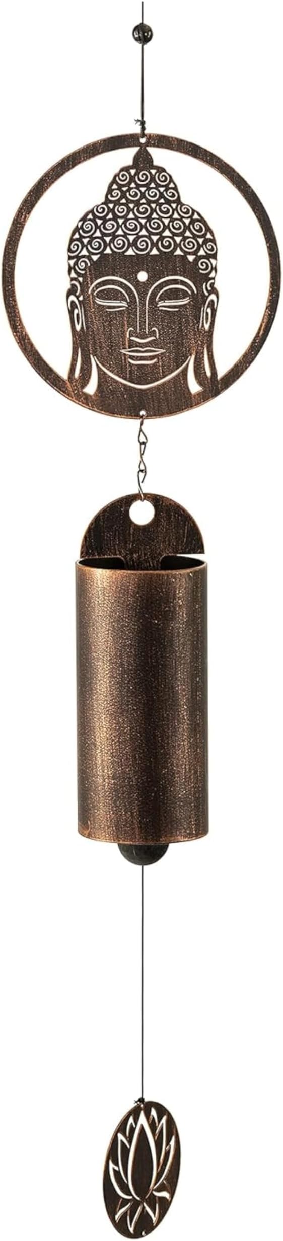 VP Home 31-inch Rustic Zen Buddha Wind Chimes for Outside Unique Zen Buddha Windchimes Outdoor Decorations Garden Decor Buddha Gift for Women, Mom, Grandma, Unisex