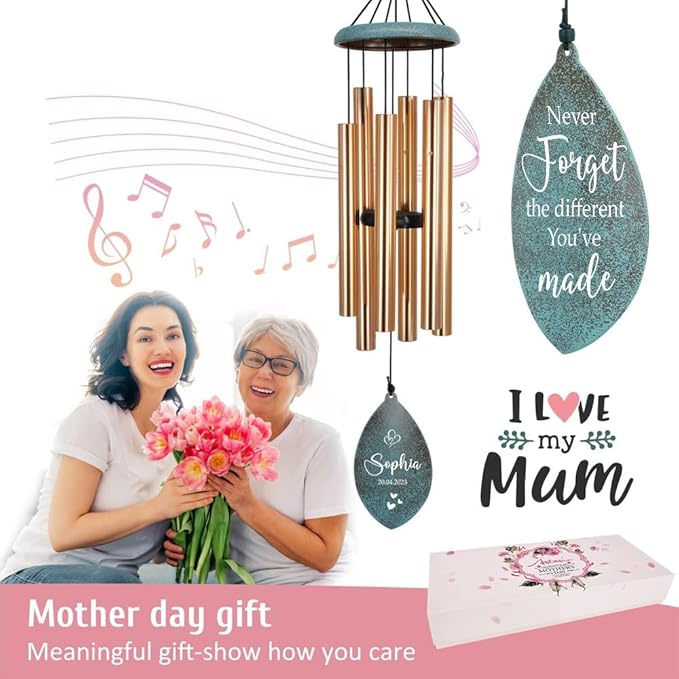 ASTARIN Personalized Retirement Wind Chime, Retirement Gifts Outdoor Wind Chimes, Retirement Gifts for Women, Teachers, Coworkers, Nurses, Bosses(Produced in USA)