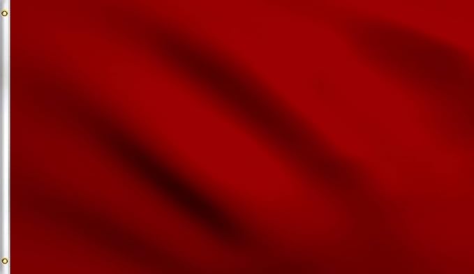 DMSE Solid Burgandy Flag, 2x3 Flag, UV Resistant, Fade Resistant Material with Metal Grommets (2ft x 3ft), (Polyester), (Burgandy)