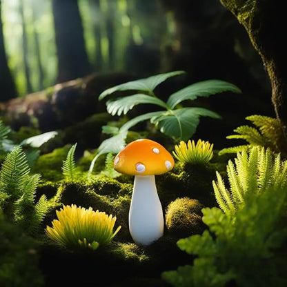 JKanruh 12 Pcs 1.5 to 1.8 Inch Resin Mushroom,Cute Mushrooms Fairy Garden Mushrooms Ornaments for Outdoor Decoration,Home Décor,Cake Decoration,DIY Bonsai Craft …