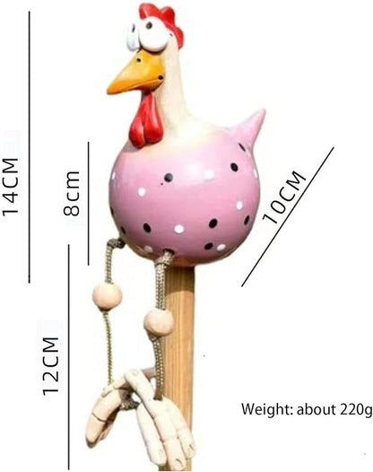 POKSAUAE 5PCS Resin Rooster Outdoor Statues Funny, Waterproof and Does not Fade Suitable Courtyard, Garden, Balcony Decoration