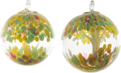 Dale Tiffany Hand Blown Glass, 3" Diameter Blossom, Tree of Life Collection, Witch Globe Hanging Garden Indoor/Outdoor Decorative Ornament Gazing Ball
