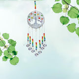Hanging Crystal Suncatcher Rainbow Window Prism Chakra Tree of Life 7 Prism Ball Suncatcher Rainbow Maker Handmade Glass-gem Binding Gifts for Girl, Mom and Daughters, Grandma by KEINIA