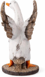 Duck Outdoor Statue, Resin Garden Lawn Yard Decor Sculpture, Funny Figurine Ornament for Porch Patio Flower Bed Home Bookshelf or Tabletop