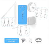 HS’s Creation 6 Pack S Hook Locking Clip Swivel for Indoor Outdoor Organization Spinning Hanger Clothline Rack Wind Chimes Spinner Prism Windsocks Hanging Plant