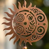 Wind Chimes for Outside, Sun Moon Aluminum Tube Windchime Melodious Melodic for Porch Patio Garden Decor, Unique Metal Memorial Wind Chimes Housewarming Gifts for Friends and Family