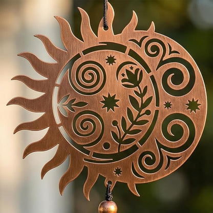 Wind Chimes for Outside, Sun Moon Aluminum Tube Windchime Melodious Melodic for Porch Patio Garden Decor, Unique Metal Memorial Wind Chimes Housewarming Gifts for Friends and Family