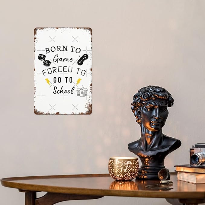 Retro Metal Tin Sign For A Game You Don't Need A Teacher Funny Wall Decor for Home,Garden,Patio,Yard,Office,Vintage 8x12 Inches Room Decorations