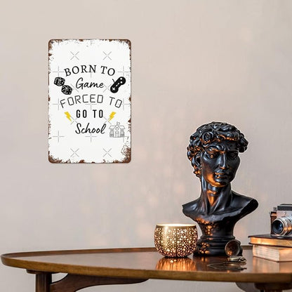 Retro Metal Tin Sign For A Game You Don't Need A Teacher Funny Wall Decor for Home,Garden,Patio,Yard,Office,Vintage 8x12 Inches Room Decorations