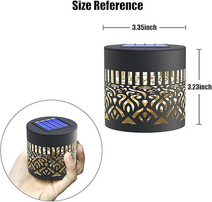 Decorative Solar Mandala Lights Outdoor, Solar Powered Metal Fence Light with Mandala Theme for Garden Post Patio Backyard Deck Step Wall Decor, Waterproof Windproof Durable Landscape (1Pcs Yellow)