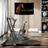 Horse Welcome Flag 3X5FT, Farm House Flags, Horse Meme Banner,Both Sides Printed, Men Women Banner,Vibrant Colors, Double Stitched with 2 Brass Grommets, Bar Garden Street Decoration, GYM, Office Decor,Indoor Outdoor Use,Gifts. (Horse, 3x5ft)