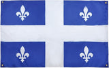 AZ FLAG Quebec Flag 150 x 90 cm with 4 Eyelets for Balcony or Wall