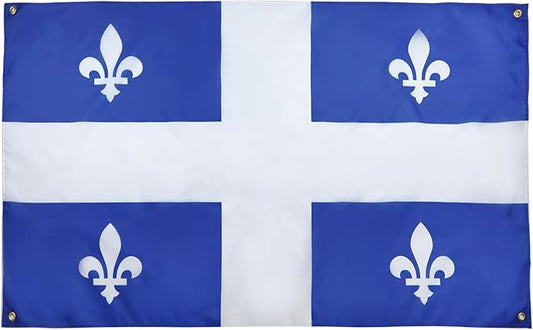 AZ FLAG Quebec Flag 150 x 90 cm with 4 Eyelets for Balcony or Wall