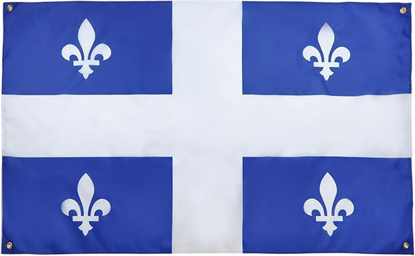 AZ FLAG Quebec Flag 150 x 90 cm with 4 Eyelets for Balcony or Wall