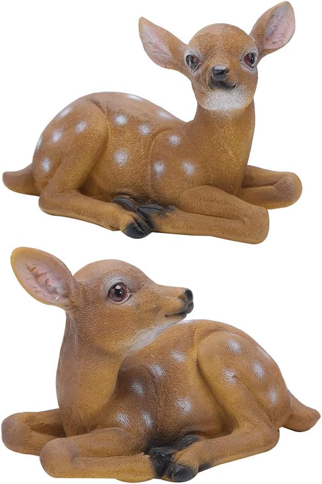 Zerone 2Pcs Garden Statues, Outdoor Decor Lovely and Lifelike Statues, Life Size Outdoor Statues for Outdoor Garden, Yard Decor, Exquisite Ornaments with Premium Materials and Attention to Detail,