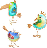 Metal Garden Decor for Outside,Spring Yard Decor Bird Set of 3, Yard Art Outdoor Decor and Garden Decorations, Bird Statues Decor for Apartment Patio, Outdoor Decor for Patio Decorations