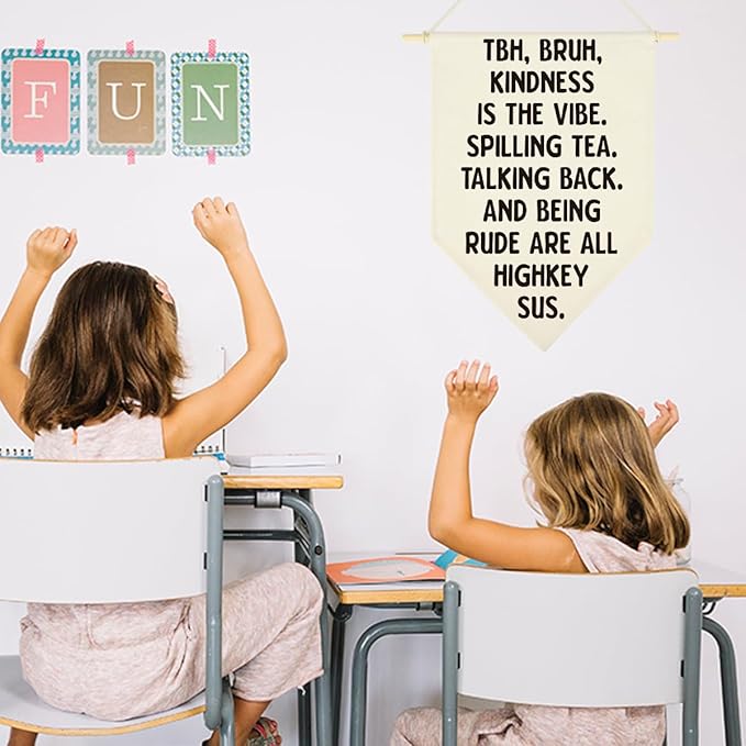 Funny High Middle School Hanging Pennant Flag Humorous Math English Classroom Hanging Flag Funny Science Class Rules Must Haves Wall Decor
