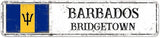 Personalized Barbados Street Sign Barbados Flag Metal Sign Capital City of Barbados Metal Sign Road Wall Art Rustic Country City Indoor & Outdoor Decor for Home Man Cave Door Porch Garden 18x4in