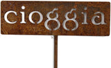 Classic Metal Garden Markers Clearance Items 20 to 33 Inches Tall (cioggia 20", Naturally Rusted)