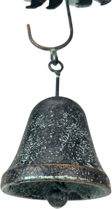 Verdigris Umbrella & Black Bear Rain Chain - 75 inches Long with 10 3D Designs, Weighted Bell for Wind Chime Sound - Eco-Friendly Water Collection or Downspout Replacement