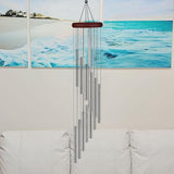 Premium Wind Chimes, Metal Wind Chimes with 12 Hollow Aluminum Tubes, Sliver Wind Chime for Party Home Garden Yard Patio Decor, Gift etc, 23 Inch