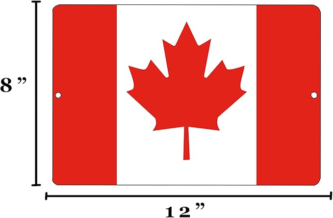 Rogue River Tactical Canada Flag Metal Tin Sign Wall Decor Man Cave Bar Canadian Maple Leaf