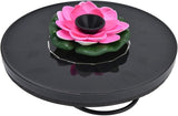 Ymiko Solar Pond Fountain Outdoor Water Feature with 4 Spray Patterns Mini Solar Powered Fountain for Garden Decor Pink