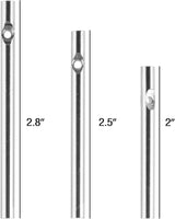 Cosmos Pack of 30 Wind Chime Tubes for Home Garden Outdoor Hanging Decorations, 3 Different Length, Silver Tone Color Solid Tubes