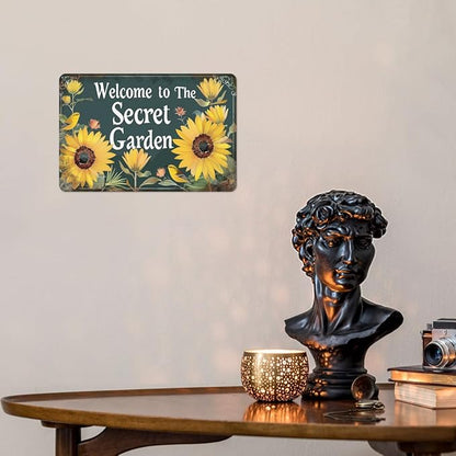 Metal Garden Signs Garden Wall Decor For Outside Funny Garden Signs Decorative Outdoor Welcome To The Secret Garden 12 X 8 Inch