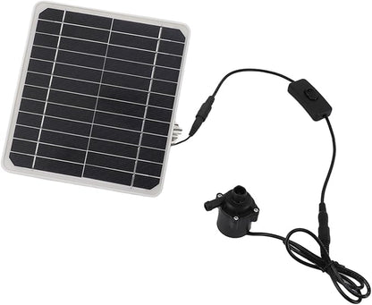 50W Solar Water Pump Kit with Battery Backup, 800L/H Solar Powered Fountain Pump for Bird Bath, Fish Tank, Small Pond & Garden Irrigation Outdoor Water Feature Kit with Adjustable Flow Switch