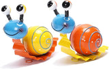 2 Pack Metal Cute Snails Yard Art Handcrafted Garden Decor Outdoor Decorations Set for Outside Patio Lawn Garden Courtyard Indoor Home Wall Decorative Ornaments (Yellow, Orange)