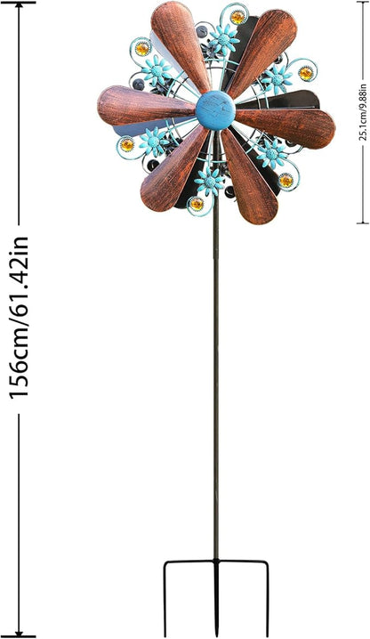 WENYLE Wind Spinners Outdoor Metal Large 360 Degrees Kinetic Wind Sculptures& Spinners Yard Art Outdoor Garden Decor