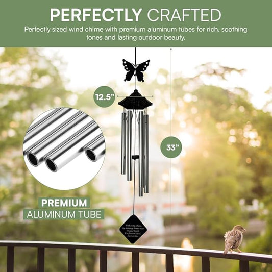 Sympathy Wind Chimes for Loss of Loved One, Memorial Gift with Soothing Tones, Bereavement Garden Decor for Healing & Remembrance, Thoughtful Outdoor Tribute