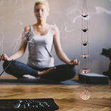 36" Copper Temple WindChimes with 5 Bells, Melodious Zen Feng Shui Wind Bells for Outside, Memorial Wind Chime Sympathy Gift with Unique Teardrop Mandala Sail, Decorative Garden Decor for Yard Patio