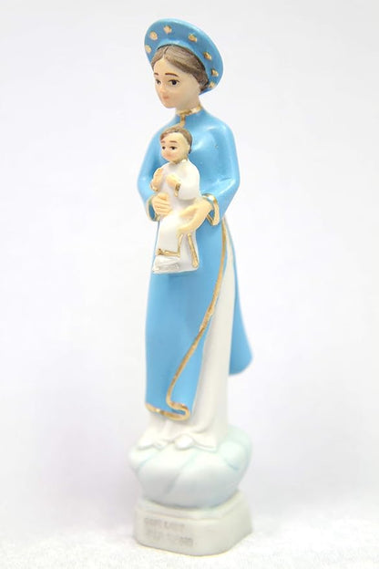 Vittoria Collection 5 Inch Our Lady of La Vang Statue Indoor Outdoor Made in Italy