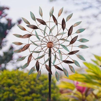 VEWOGARDEN Large Wind Spinners Outdoor Metal 3 Tier Wind Sculptures & Spinners Ornament Art for Garden, Patio, and Lawn Decoration