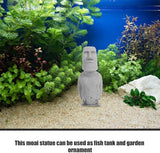 IMIKEYA Easter Island Head Statue Sandstone Akivi Moai Monolith Decorative Garden Sculpture Mini Moai Figurine for Home Garden Patio Lawn