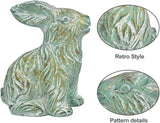 All Chic Bunny Decor Garden Statue Cement Rabbit Statue for Home Garden Indoor Outdoor Statues for Yard,Front Yard Decor,Easter Rabbit Figurines