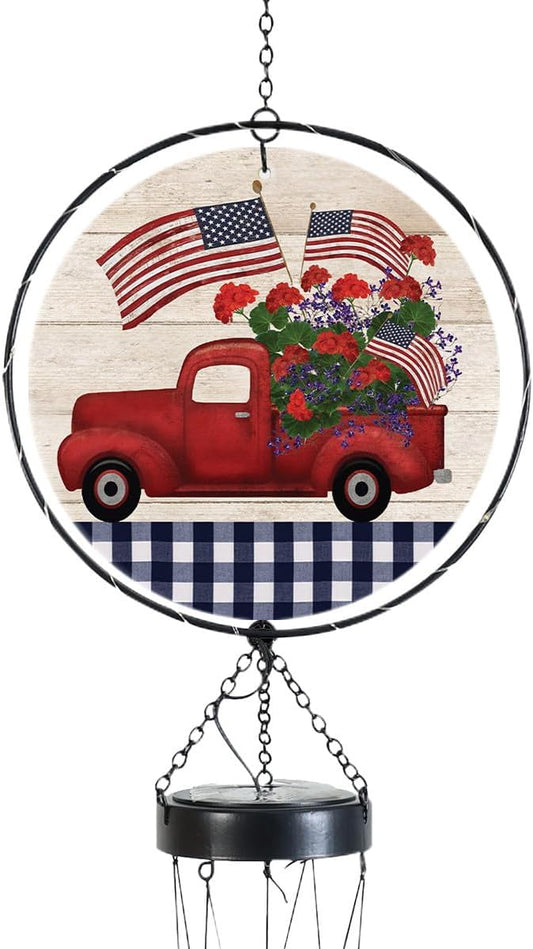 Briarwood Lane Stars and Stripes Truck Illuminated Wind Chime