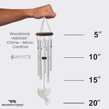 Woodstock Chimes Signature Collection, Woodstock Habitats Chime, 21'', Silver Wind Chimes for Outdoor, Patio, Home or Garden Decor (HCMC)