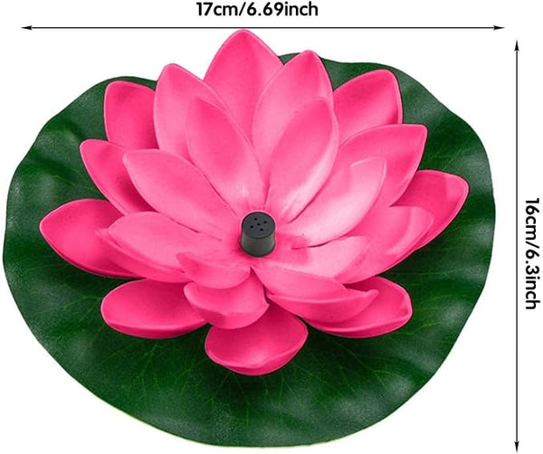 Solar Power Water Fountain Bird Bath Solar Fountain with 6 Nozzles Free Standing Floating Lotus Outdoor Water Fountain Small Fountain Pump for Garden,Pool,Fish Tank,Pond,Patio Decor