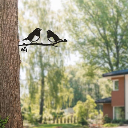 Robin Metal Garden Bird Silhouette - Rustic Ornament, Tree Art for Mother's Day