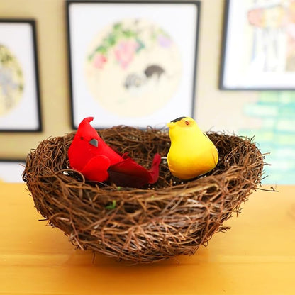 3pcs Artificial Birds Fake Birds Decorative Hanging Ornaments Realistic Birds for Crafts Garden Flower Floral Arrangements and Christmas Decor Yard Patio Wreath Designs