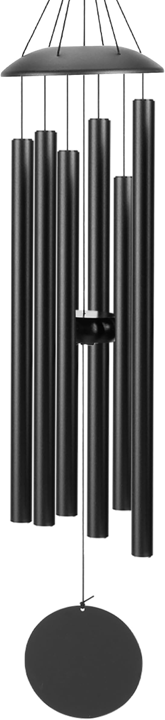 Wind Chimes for Outside with Classic Sound, Coolest Aluminium Metal Windchimes Outdoors with Pine Wood Striker, Unique Gift for Mom, Garden Decoration(32" Black Thick)