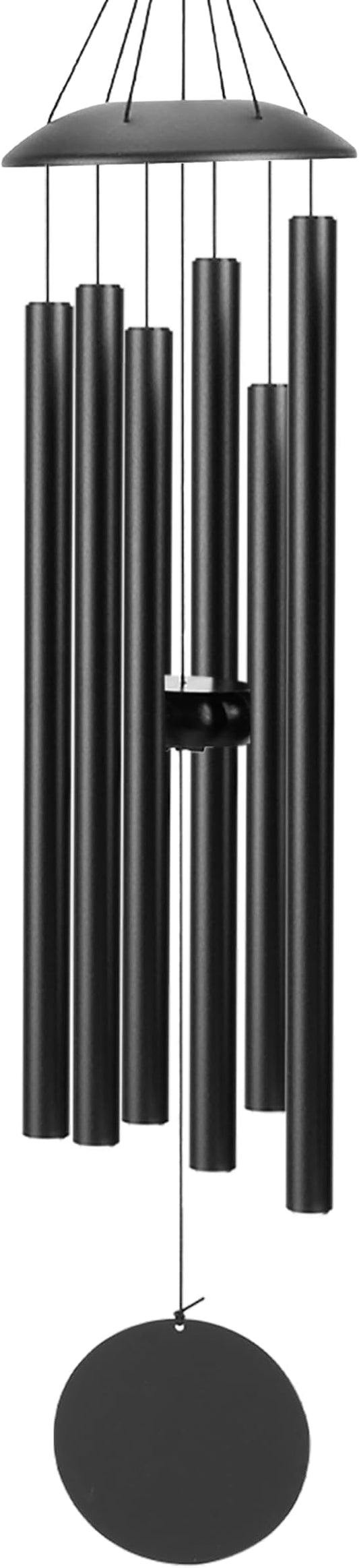 Wind Chimes for Outside with Classic Sound, Coolest Aluminium Metal Windchimes Outdoors with Pine Wood Striker, Unique Gift for Mom, Garden Decoration(32" Black Thick)