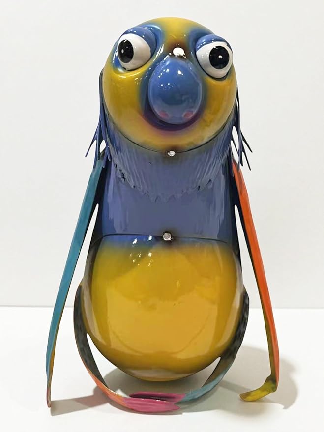 Colorful Metal Sloth Statue for Garden and Home Decoration, Handmade Outdoor Porch Accessory, Patio and Lawn Yard Art, Animal Sculpture Ornament